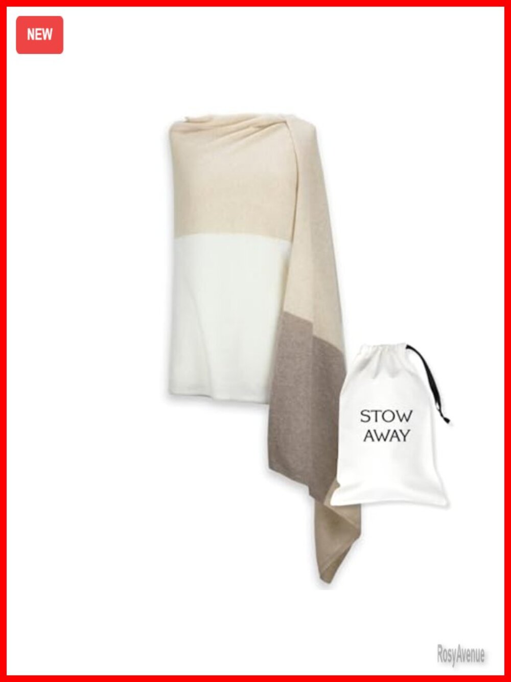 100% Cashmere Travel Wrap 72x28 Lightweight Knit Scarf Shawl